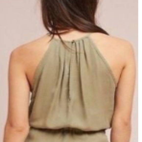 Anthropologie Cloth & Stone beachy tie dye crop leg tencel halter jumpsuit. EUC - Picture 9 of 10